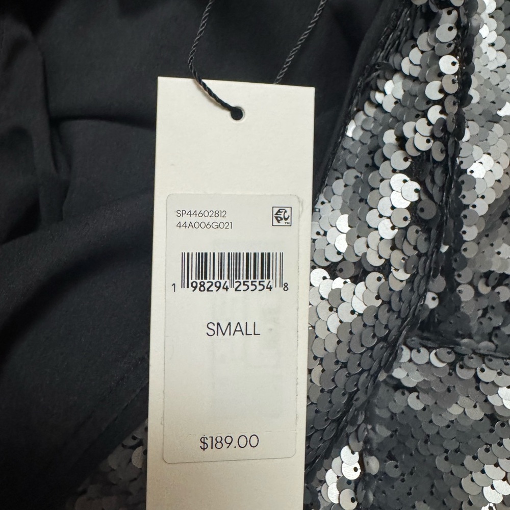 Calvin Klein Silver Sequin Midi Dress - Picture 9 of 12